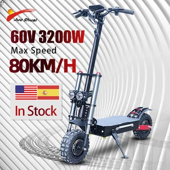 

Jueshuai Electric Scooter 3200W Dual Motor самокат электрический for Adults 110KM 60V Battery 11-Inch Off-Road Tire Foldable