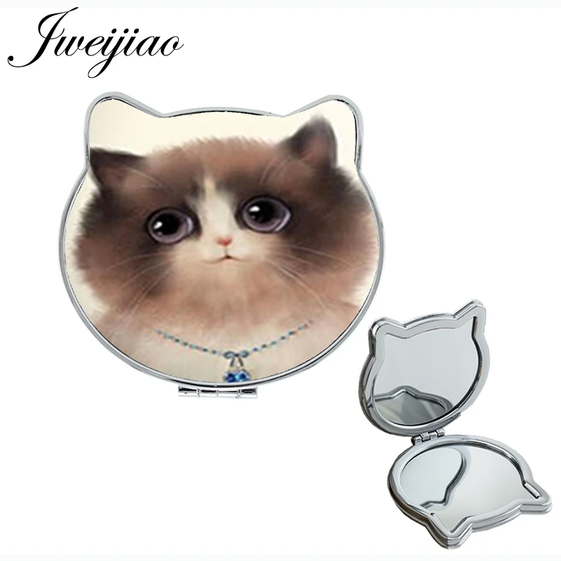 C777 JWEIJIAO nihon lucky Cat Ear beauty Shaped компактное зеркало lovery smile белые Домашние животные Fortune Лупа карманное зеркало в кожаной оправе C701 - Цвет: C777
