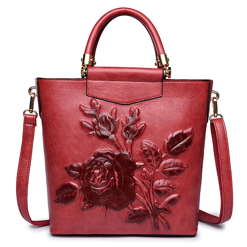 

Chinese Wind lady's Bag Embossed handbag Fashion easy matching Single Shoulder crossbody Bag