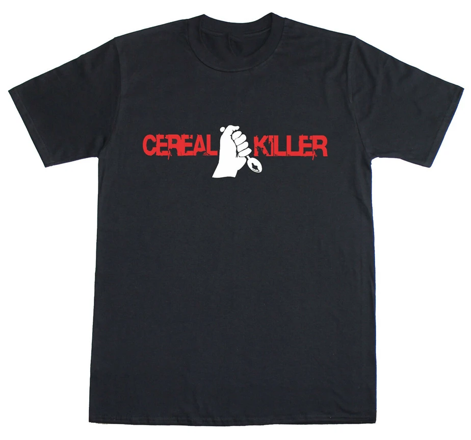 Cereal Killer Novelty Funny Mens Loose Fit Cotton T-Shirt Design Tee Shirt | Мужская одежда