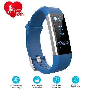 

Fitness Tracker HR Activity Tracker Watch with Heart Rate Monitor IP67 Waterproof Smart Bracelet Calorie Counter Pedometer