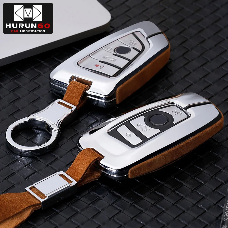 High Quality Car Suede Leather Key Case Holder Cover For BMW X1 X3 X4 X5 X6 E90 E60 E36 E93 F15 F16 F48 G30 F11 F30 Accessories |