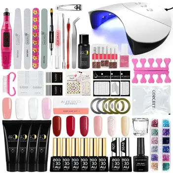 

Nail Extension Set Manicure Set Nail Polish Gel Kit Builder Gel Nail Art Tools Crystal Colors Quick Building Natural Gel Polish