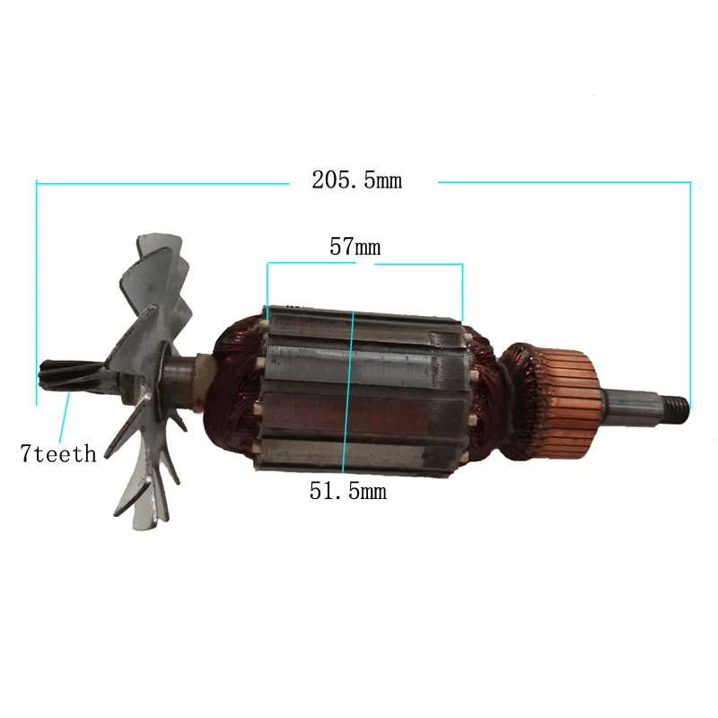 AC220 230V Якорный ротор замена для RYOBI AP 10N Planer Электроинструмент ремонт запасных