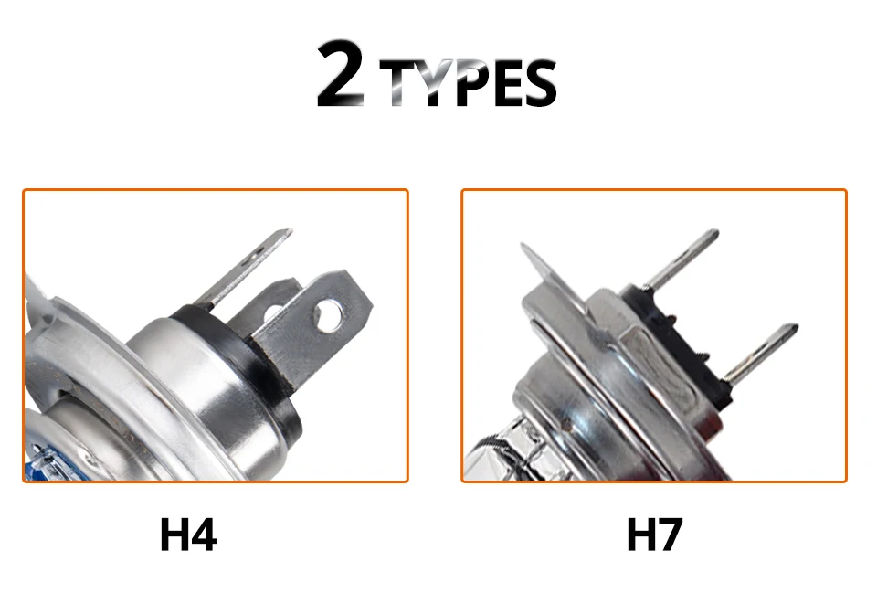 ATcomm 1 шт. супербелые галогеновые лампы H4 H7 12 В 55 Вт/60 Вт 100 Вт 6000 К 6500 к кварцевое стекло фары автомобиля лампа мотоцикла
