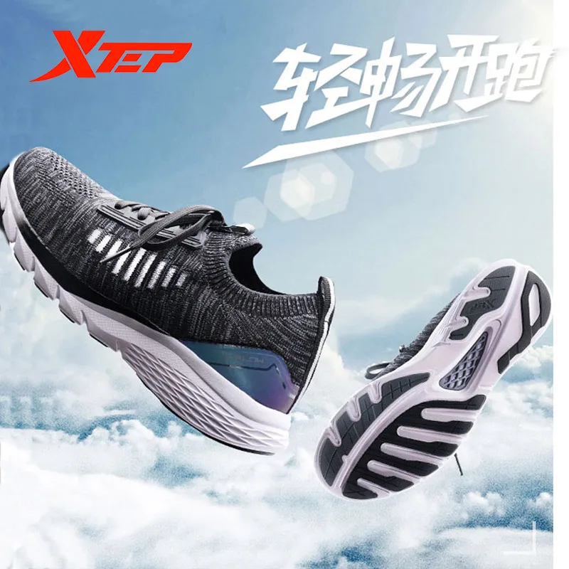 

Xtep X-Flow Fashion Men's Women Running Shoes Shock Absorbing Sock Shoes Lightweight Breathable Unisex Running Shoe 982219119573