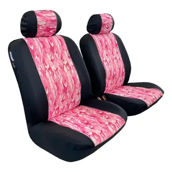 

Waterproof Neoprene Seat Cover Front Set, GT Sports Design, Camo Pink/Black
