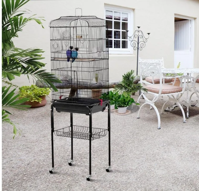 Large Bird Cages For Parrot Parakeet Octopus Metal Bird House Heightened Breeding Cage Bird Nest Cage Pigeon Bird Supplies HWC