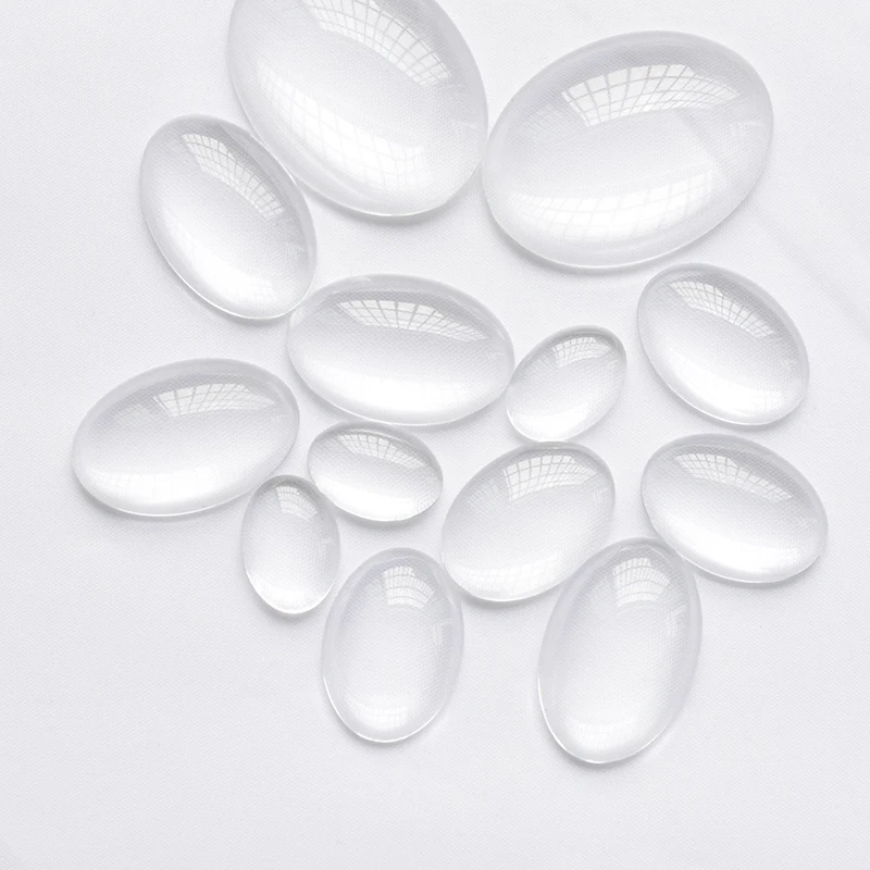 

Oval Flat Clear 6*8/8*10/10*14/13*18/18*25/20*30/30*40mmTransparent Cabochon Glass or Diy for Jewelry Making Supplies