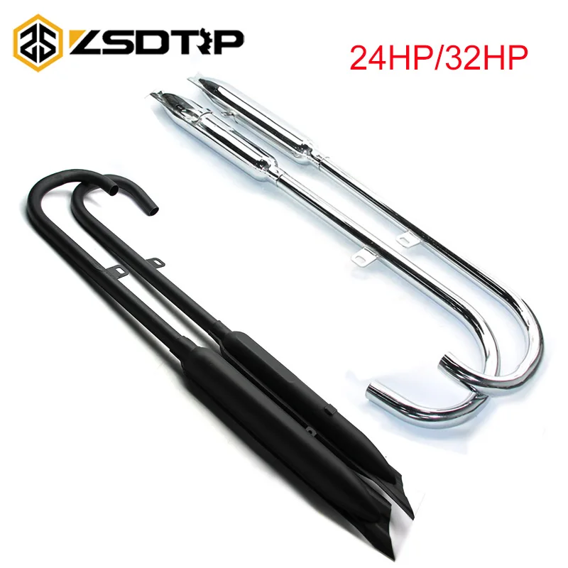 

ZSDTRP CJ-K750 Exhaust Pipe 24HP 32HP Chromed/Stainless Steel/Heat-proof Paint Exhaust System Assembly For K750 R71 R12 M1 M72