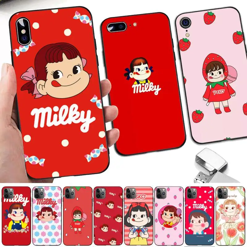 Yinuoda Fujiya молочный чехол для телефона Peko-chan iPhone 8 7 6 6S Plus X 5S SE 2020 XR 11 12 pro XS MAX |