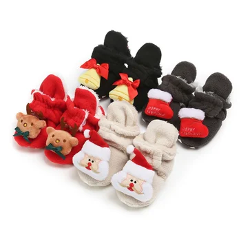 

Baby Girls Boys Christmas Booties Newborn Cute Winter Warm Boots Fashion Infant Toddler Non-Slip Soft Sole Crib Shoes 0-18M 2019
