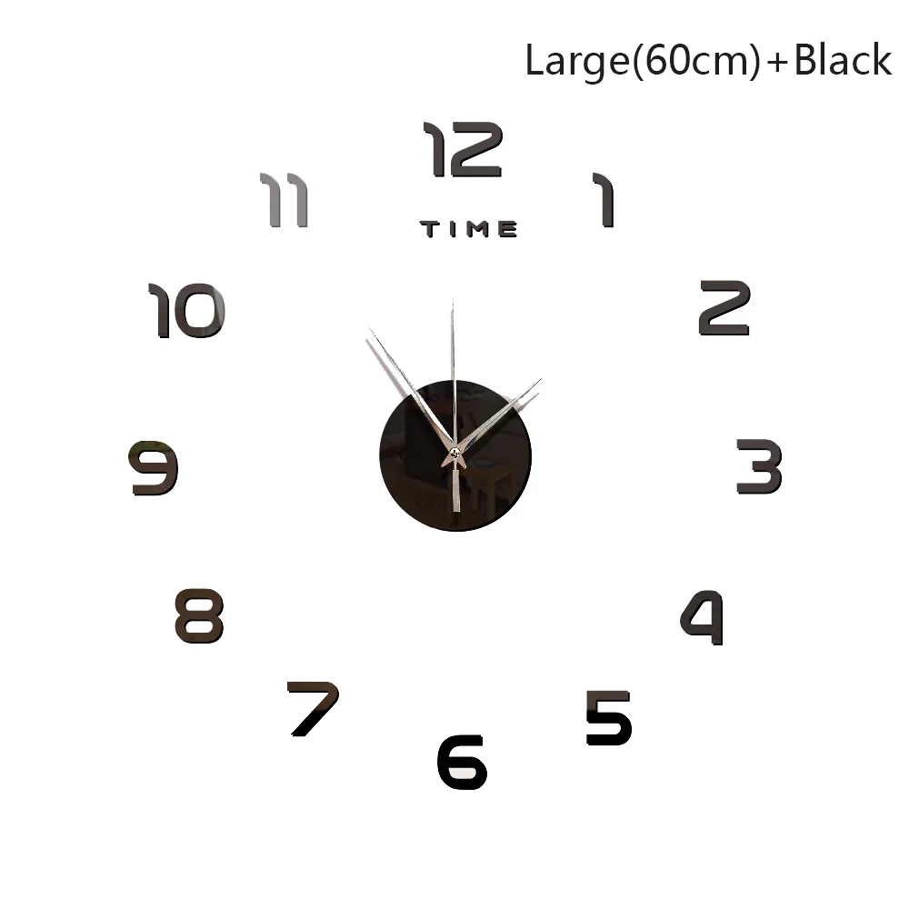 3D Wall Clock Mirror Wall Stickers Creative DIY Wall Clocks Removable Art Decal Sticker Home Decor Living Room Quartz Needle Hot atomic wall clock