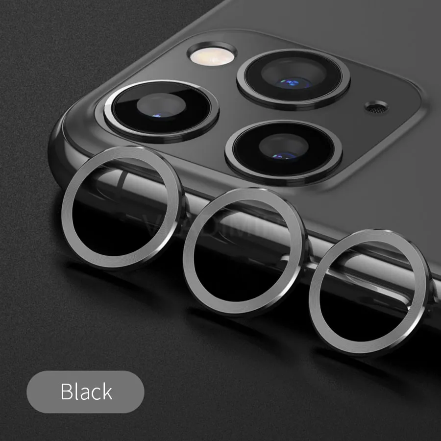 Для IPhone 11 камера металлическая защита 360 Полный корпус крышка задняя камера Объектив экран защитный чехол для IPhone 11 Pro Max - Цвет: Black