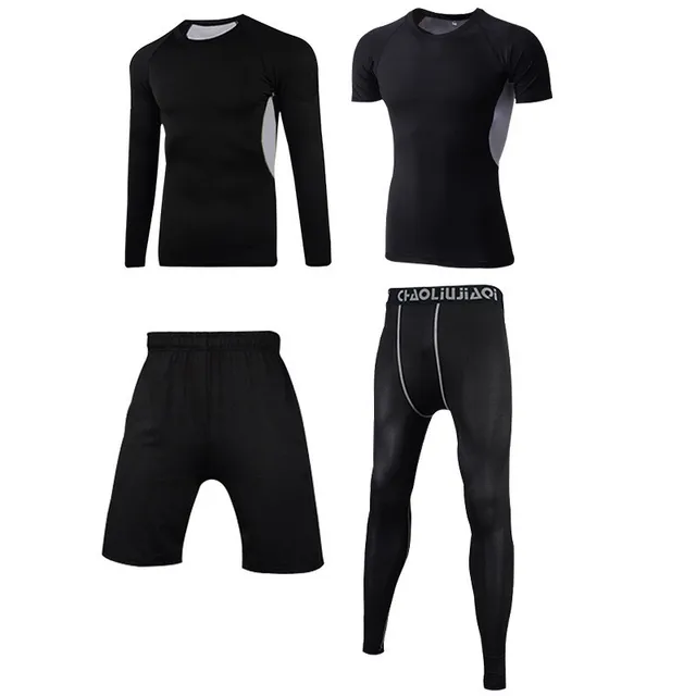 Men Sportswear Compression Sport Suits Quick Dry Running Sets Clothes Sports Joggers Training Gym Fitness Tracksuits Running Set Men sportswear 4-6