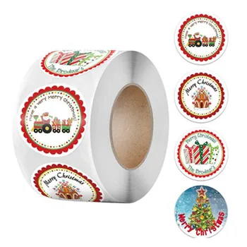 

500pcs Merry Christmas Party Stickers Invitations Gift Seals Candy Favors Boxes Label Paper Self-Adhesive 20101203