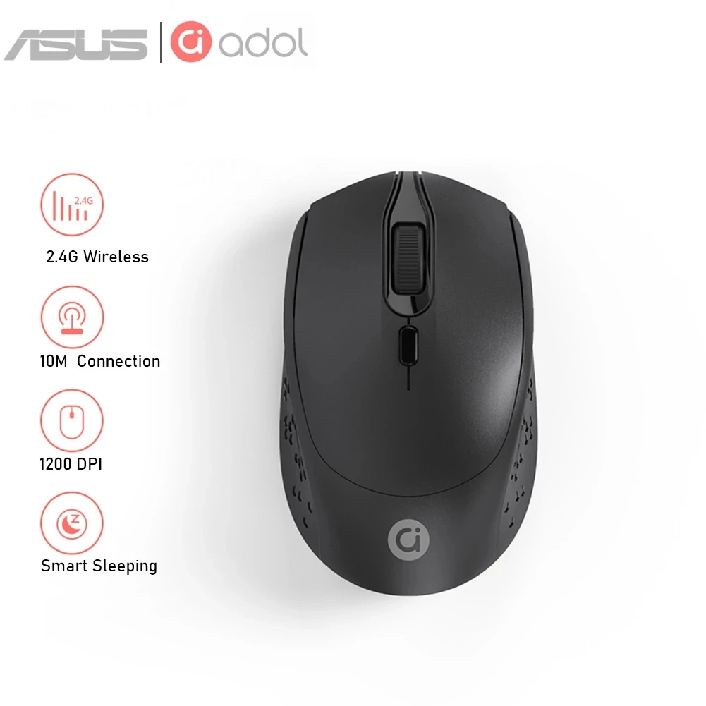 Беспроводная эргономичная игровая мышь Adol MS001 2 4 ГГц 1200DPI для дома и офиса с