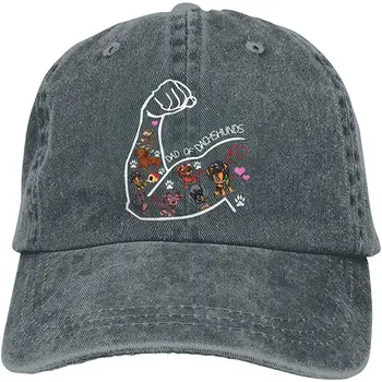 

TSDFCDad of Dachshunds Adjustable Noveity Denim Hat for Women and Men