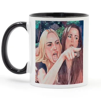 

Meme Yelling At A Cat Anime Picasso Painting Prin Coffee Mug Ceramic Cup Gifts 11oz