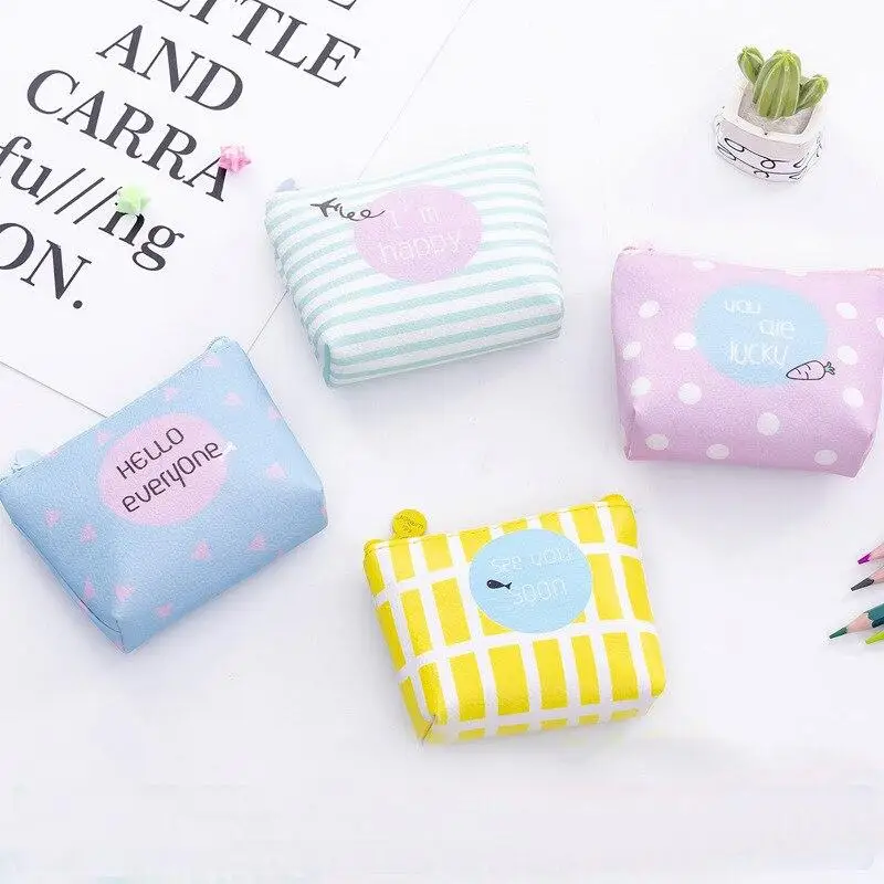 8 Stück Mini Geldbeutel - 10x9,8cm Münztäschchen Mit Reißverschluss Verschiedene Muster