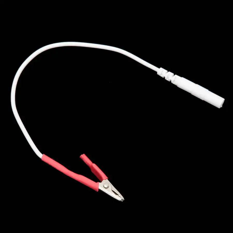 Clip Electrode Wires Cable 20pcs / bag TENS Unit Physiotherapy Machine Yellow Massager Treatment Electrode Cable Electrode Lead Wires Charging Cable