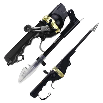 

Foldable Fishing Rod Integrated Hidden Wheel with Fishing Line Gift Box Portable Pocket Casting Rods Lure Rod