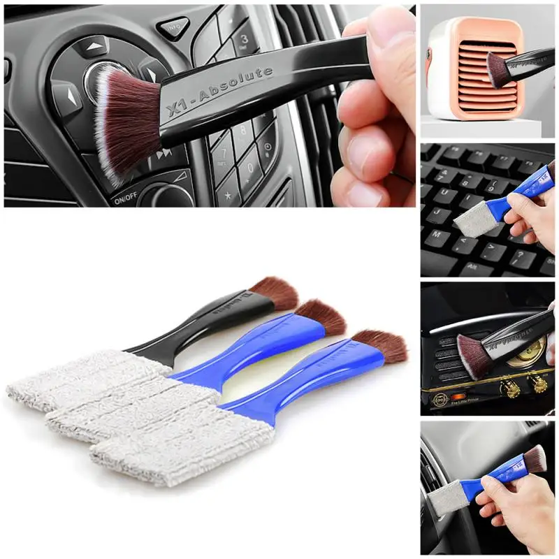 1pc Car Air Conditioner Air Outlet Cleaning Brush Double Head Brush