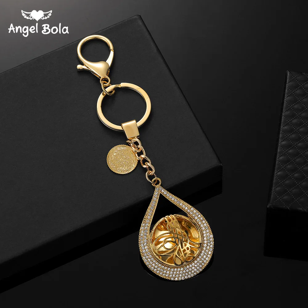 Брелок с турецкой монетой Аллах брелок для ключей женщин/мужчин золотой цвет