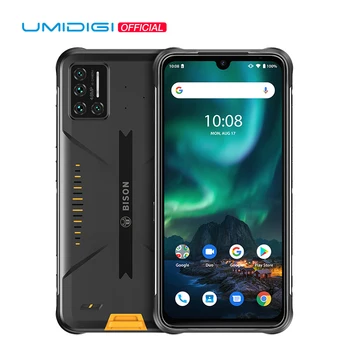 Перейти на Алиэкспресс и купить UMIDIGI Зубр 48MP матрица Quad Камера прочный телефон IP68/IP69K Водонепроницаемый 6,3 дюймFHD + безрамочный экран с Дисплей 6 ГБ + 128 Гб NFC Android 10 смартфон