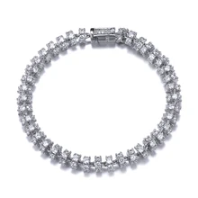 6 мм Bling AAA CZ кубический цирконий Iced Out круглый звено цепи браслеты для мужчин женщин хип хоп рэппер ювелирные изделия