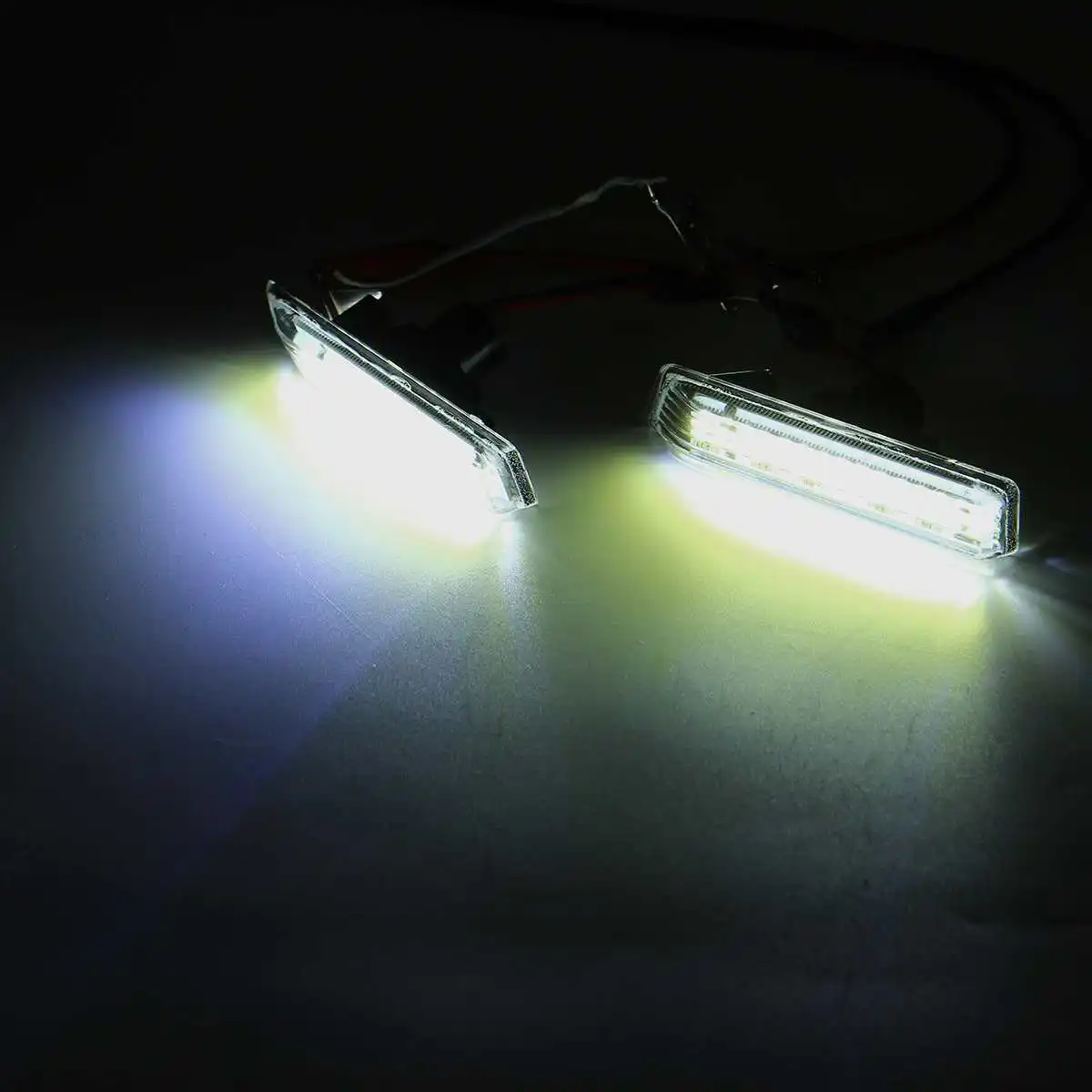 2 шт. поворотник светильник Светодиодные, боковые, габаритные фонари панель лампа мигалка для BMW X5 E53 00-06 3 серии E36 трансформер - Испускаемый цвет: Clear White