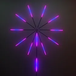 Led controle de som sinfonia firework luz diy 2022 palco luz ambiente sonho casamento música controle kit completo sonho meteoro luz