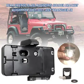 

Rear License Plate Mounting Holder Bracket & Light For Jeep Wrangler JK 2007-2017 Bottle Opener Decoration Car Styling
