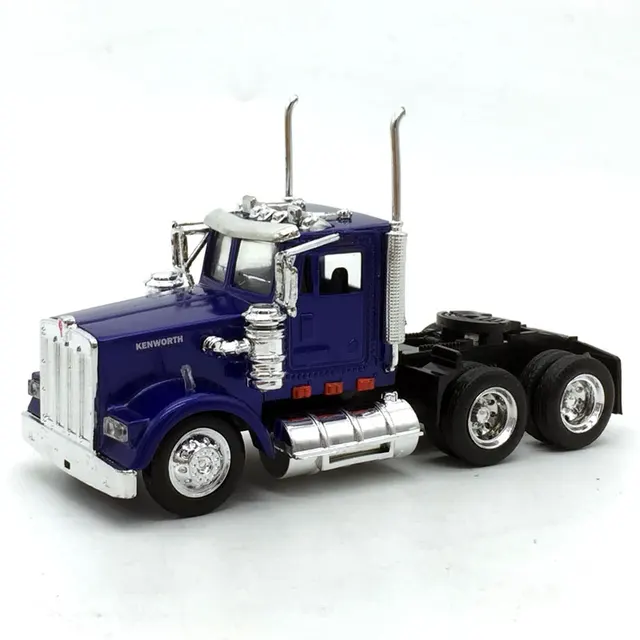 Details about   Kenworth W900 With Farm Tractor 1:43 Scale 17" Diecast By New Ray Toy Blue