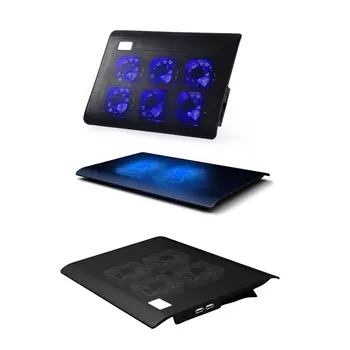 

Notebook Cooler Metal Net Engineering Plastic Usb Powered Mute 2 Fans/4 Fans/6 Fans Cooling Base For Laptop 1 Set
