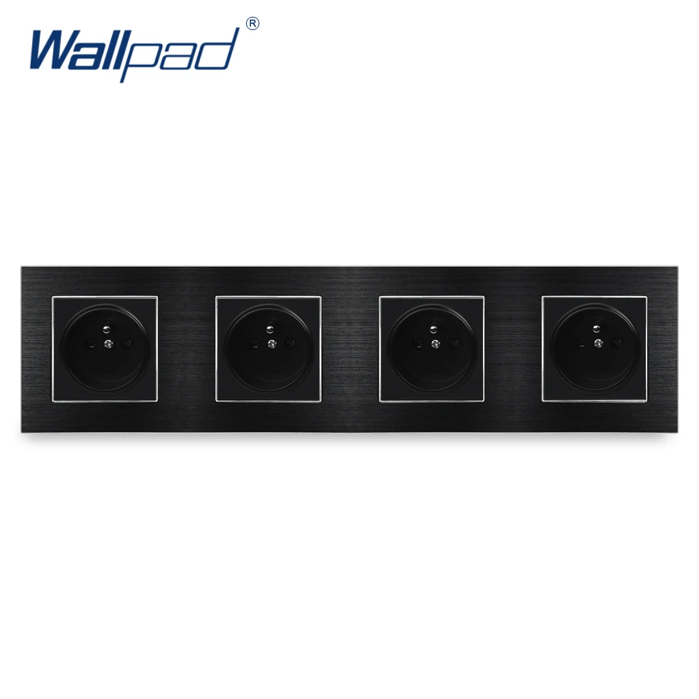 4 евро розетка французский стандарт Wallpad Роскошная настенная атласная