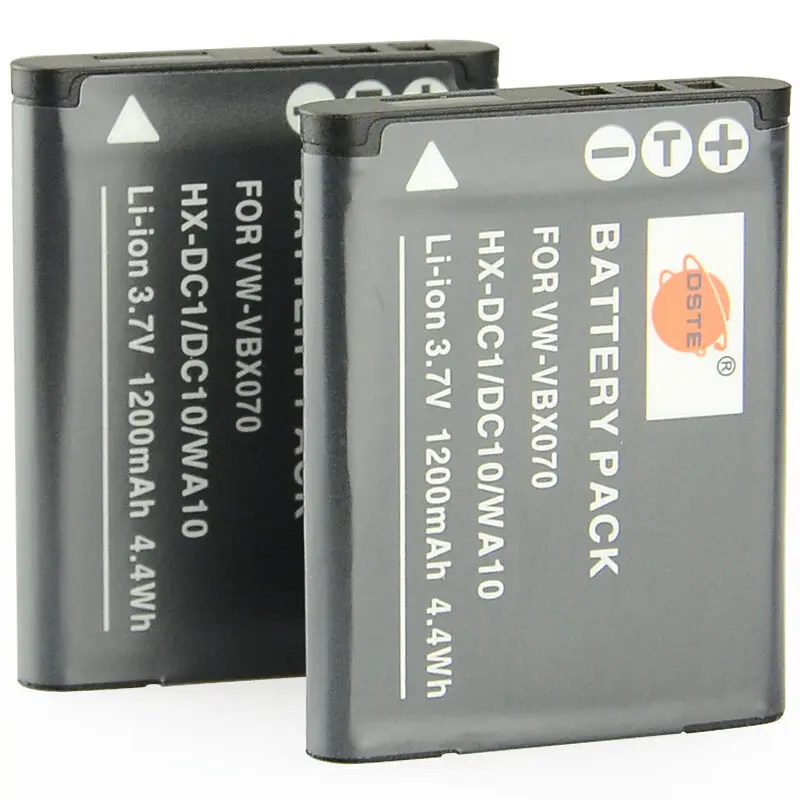 4 шт. 1200 мАч 3 7 V VW-VBX070 D-Li88 VBX070 HX-DC1 DC10 WA10 DSTE батарея камеры DSLR для цифрового