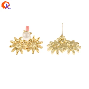 

Cordial Design 100Pcs 15*20MM Jewelry Accessories/DIY Part/Earring Findings/Imitation Pearl/Flower Shape/Hand Made/Earrings Stud
