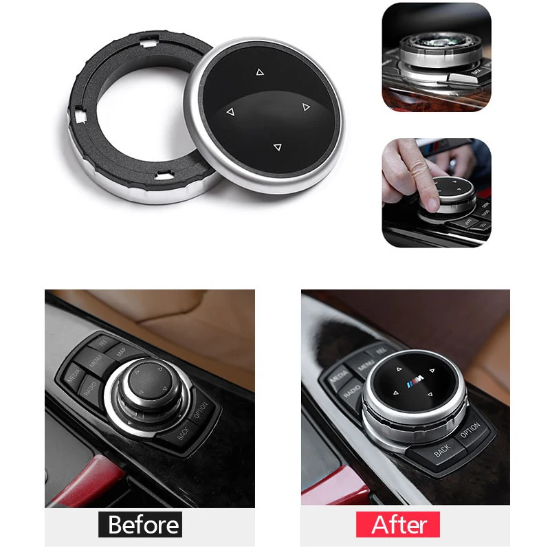 Для BMW F15 F16 F25 F26 E60 E70 E90 E92 X3 X5 F10 F20 F30 M Логотип мультимедийная кнопка декоративная