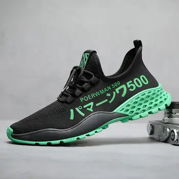 

High quality men's soft bottom mesh sports running shoes lightweight summer breathable deodorant men's shoes