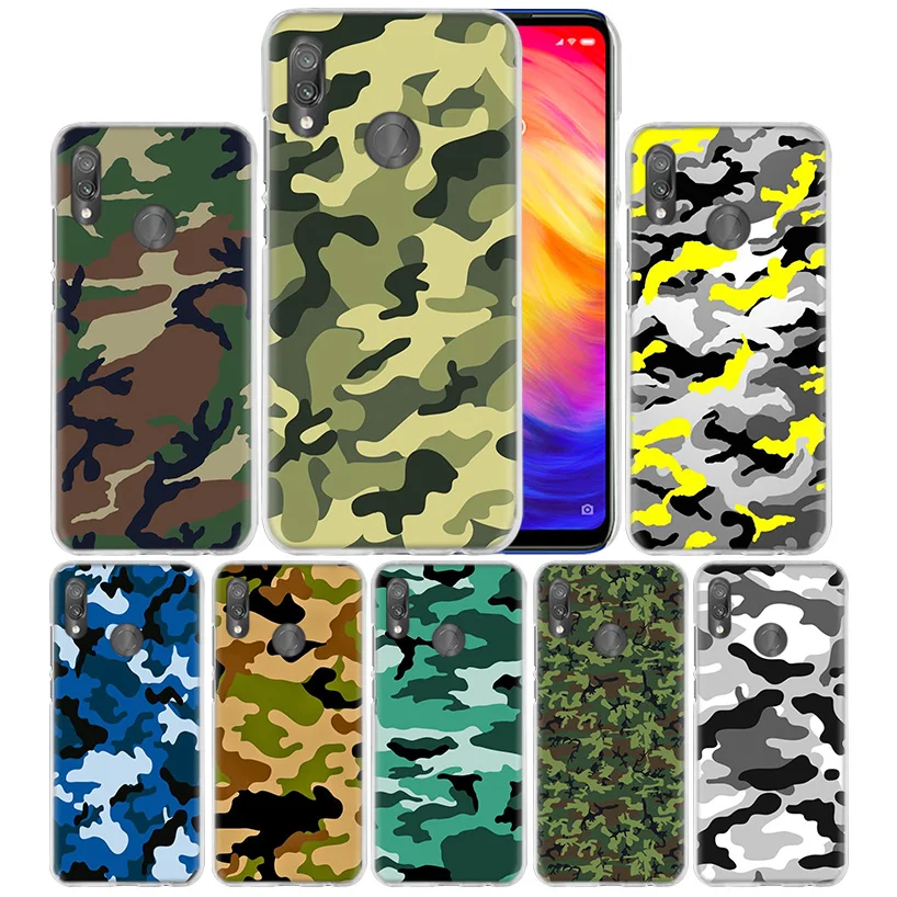 

Case Cover for Xiaomi Redmi Note 7 7A 7S 6 6A 5 Y3 K20 Mi 8 9T CC9 CC9E A1 A2 A3 Play F1 Lite Pro Plus Camouflage Pattern Camo m