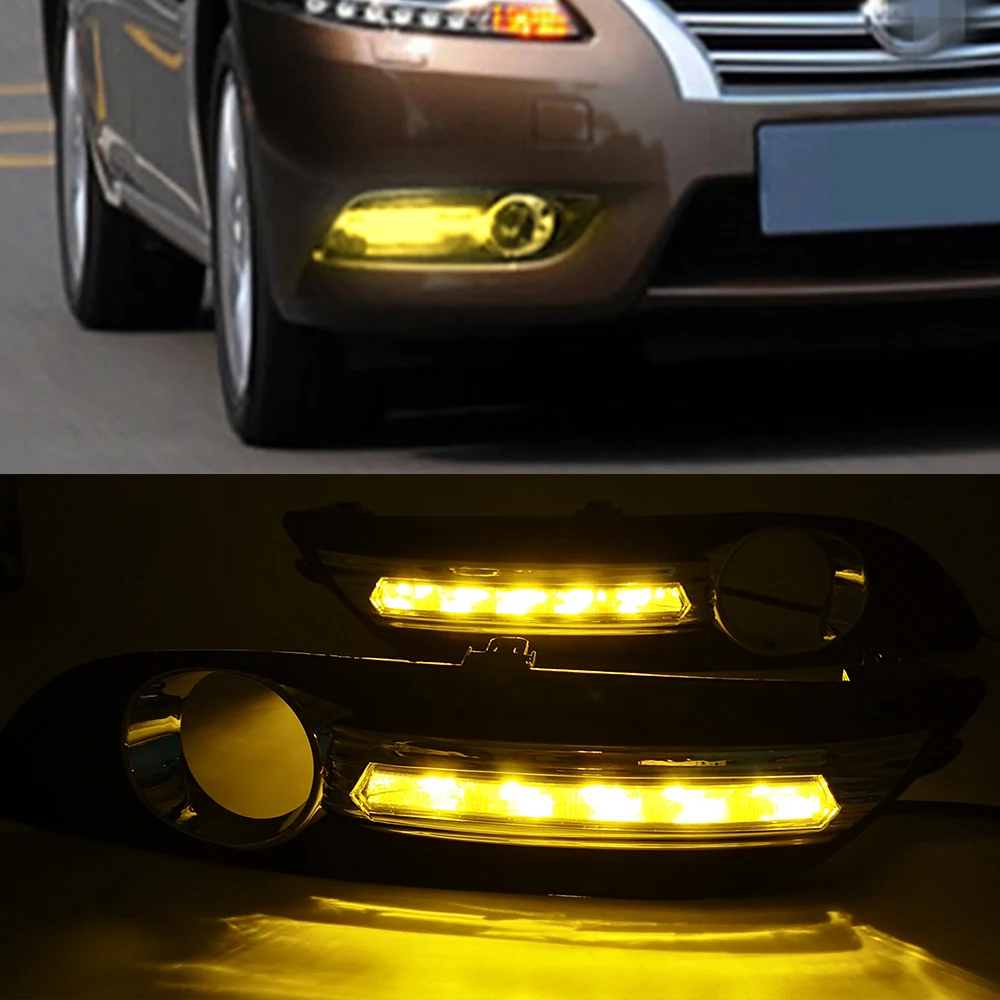 Автомобильная проблесковая 2 шт. для Nissan sentra Sylphy 2012 2013 2014 2015 светодиодный DRL