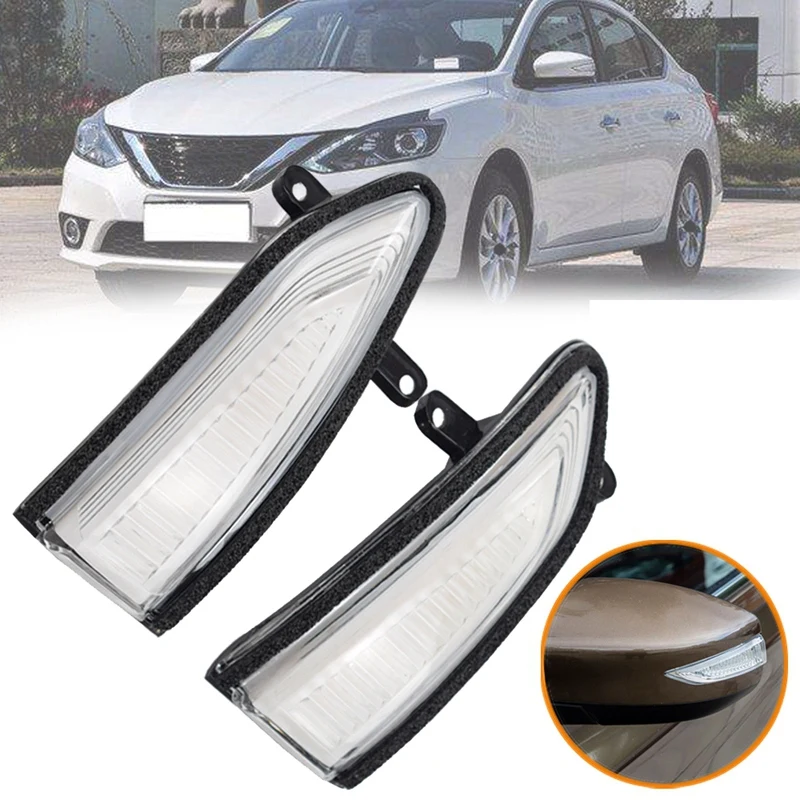 Car Dynamic LED Rearview Mirror Light Turn Signal for Nissan Altima Teana 13-18 Sylphy Sentra Pulsar Tiida | Автомобили и