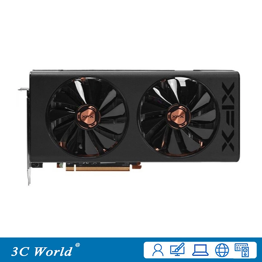 Графическая карта XFX RX5500 XT 8G GDDR6 128 бит HDMI DisplayPort 1408Sps графическая для настольных