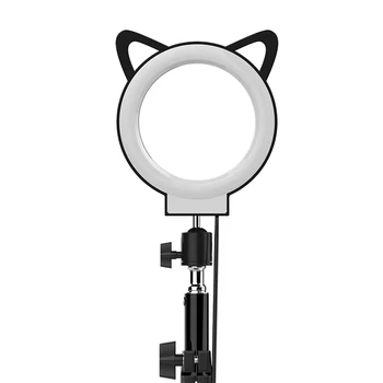 

Ring Light Cat New Hot Sale Lose Selfie RK44 Cute 5 inch Photo Camera Ring Light With Tripod USB Plug For Phone Holder Make Up