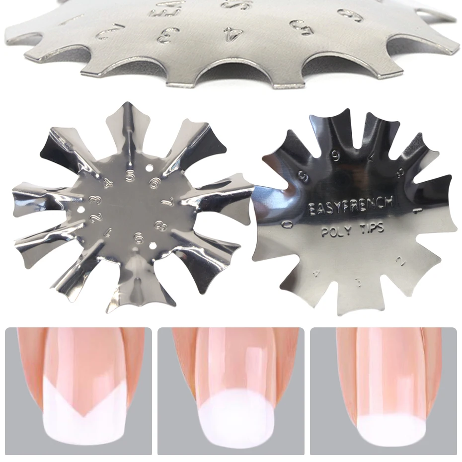 1 шт. простой Французский маникюр штамп многоразмерный трафарет для ногтей