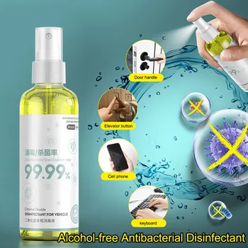 

100ml Anti-bacteria Disinfectant Alcohol-free Chlorine Dioxide Sanitizer Portable Household Car Disinfection Cleaning Spray