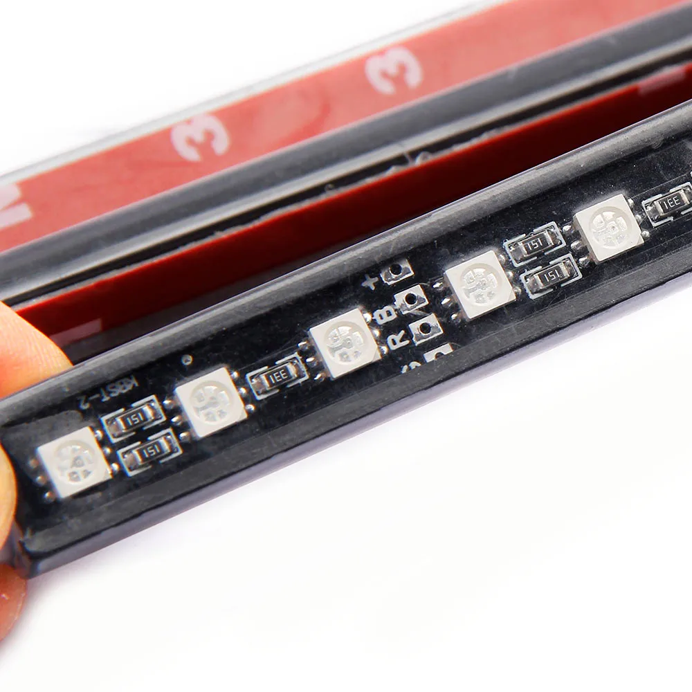 Автомобильный светильник 4x 9LED 5050 SMD с пультом дистанционного управления, красочный RGB 30 Вт 12 в автомобильный интерьерный напольный атмосферный светильник для автомобилей# Ger