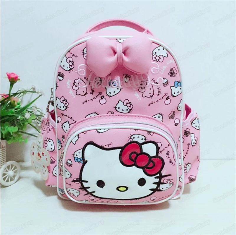 HELLO KITTY Модный маленький рюкзак для девушек, мягкий на ощупь рюкзак, многофункциональная сумка для детского сада, мини-рюкзак для девочек, водонепроницаемая сумка