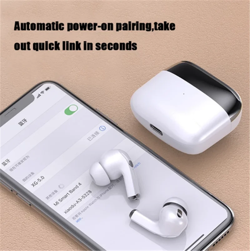XG46 Bluetooth Earphone ANC Active Noise Cancelling Wireless Headphones Stereo Earbuds Gaming Headsets With Mic Charging Case